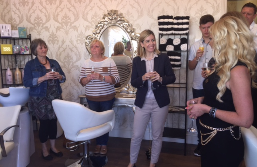 Andrea at the opening