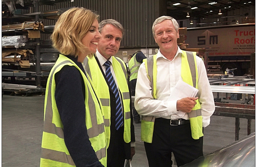 Andrea Jenkyns visiting local employers