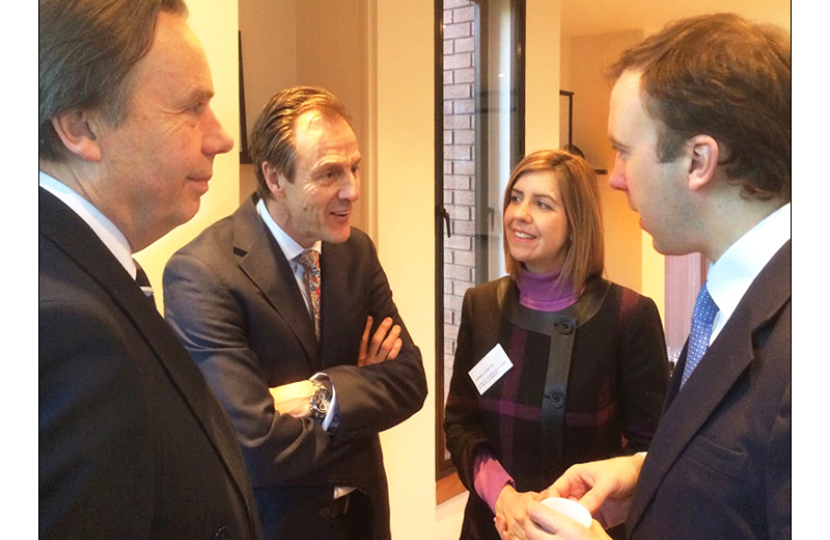 Matt Hancock, Andrea Jenkyns with local business leaders