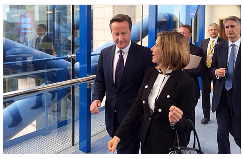Andrea with the Prime Minister David Cameron