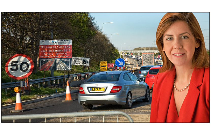 The Smart Motorway upgrade of the M1 from junctions 39-42 is nearing completion